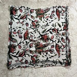 Vintage Wrap Muted Floral Shawl Long Lightweight Scarf